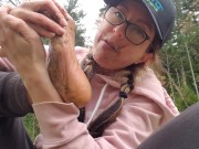 Cleaning My Very Dirty Feet. Lots of Spitting 13/16