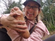 Cleaning My Very Dirty Feet. Lots of Spitting 14/16