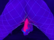 ASMR self-pleasuring under a blacklight with my hands, vibrator, and glow in the dark lube 11/16