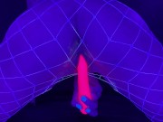 ASMR self-pleasuring under a blacklight with my hands, vibrator, and glow in the dark lube 13/16