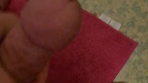 Jerking off hairy white cock!