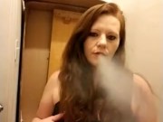 Beautiful red head Smoking part 2 smoking fetish 