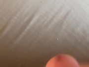 Guy with thick cock cumming on bed
