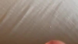Guy with thick cock cumming on bed
