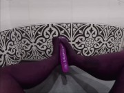 Slutty Foot job In Purple Tights