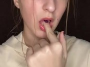 Nail fetish. Biting and licking 1/16