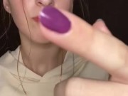 Nail fetish. Biting and licking 10/16