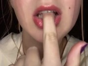 Nail fetish. Biting and licking 2/16