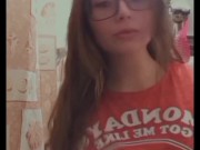 PAWG strips for camera then sucks bf off in shower (prt1) 1/16