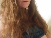 Sexy red head smoking and playing with titties 12/16