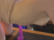 Teen Slut Fucks Herself On Coffee Table While Watching Porn 1/16