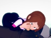 {My hero academia} Ochaco Uraraka loves taking and sucking cock {コイカツ!/ 3D Hentai}