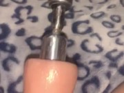 Dad fucks Mom with power tool