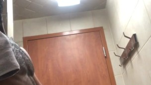 A little Self pleasure in public rest stop 