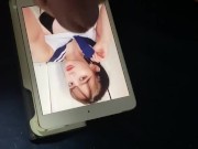 【素人】ロリ巨乳に我慢できず背徳のシコシコ顔射　んぁ！じゅんちゃん、出るっ！！Japanese Amateur Masturbate Cum Shot