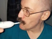 Brushing my teeth