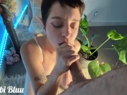 Big Butt Nympho Elf Gives Sloppy Deepthroat & Pussy to Big Cock ~ Bambi Bluu POV 5/16
