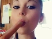 Horny MILF swallows hotdog- SFW Tease 13/16