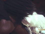 Furry Hentai - Demond Wolf & Artic Fox Hard Sex 7/16