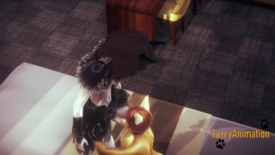 Furry Yaoi - Wolf & Fox Hard Sex