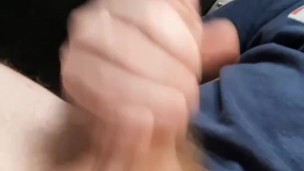 Jacking off in restroom