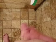 Shower Finish By Unloading All Over The Shower