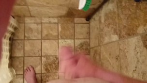 Shower Finish By Unloading All Over The Shower