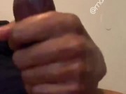 BIG BLACK DICK GETTING JACKED OFF UNTIL IT CUMS @1macmillion
