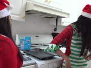 Happy Holidays With Erotic Goddess ASL - Christmas Elves Upskirt Baking 16/16