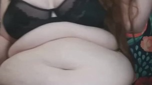 BBW Stella Plays With Her Big Bouncy Belly