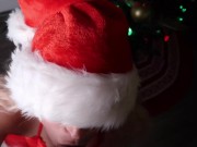 XXXMas Sloppy Blowjob with Santa Slut (gh0stgirl) Real Couple 1/16