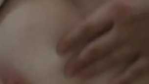 Rubbing my own natural boobies Early in Morning 