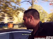 KURZHAARIGE DEUTSCHE BLONDINE ABGESCHLEPPT UND DIREKT OUTDOOR GEFICKT 1/16