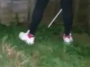 Hot Latina in SEETHROUGH LEGGINGS in the Garden - Best Cameltoe and Thick Booty CANDID