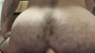 Playing with my new 10in dildo