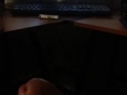 Stroking my cock to some hentai