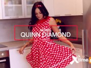 Horny Quinn Diamond pees all over the ground - teaser 3/16
