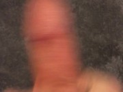 Male Stroking Hard Cock with Huge Cumshot