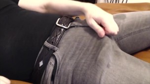 I cum hard in my jeans and make a mess!