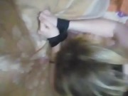 Blond teen blindfolded, tied up, spanked and hard fucked - Rubia vendada, atada, nalgueada! 10/16