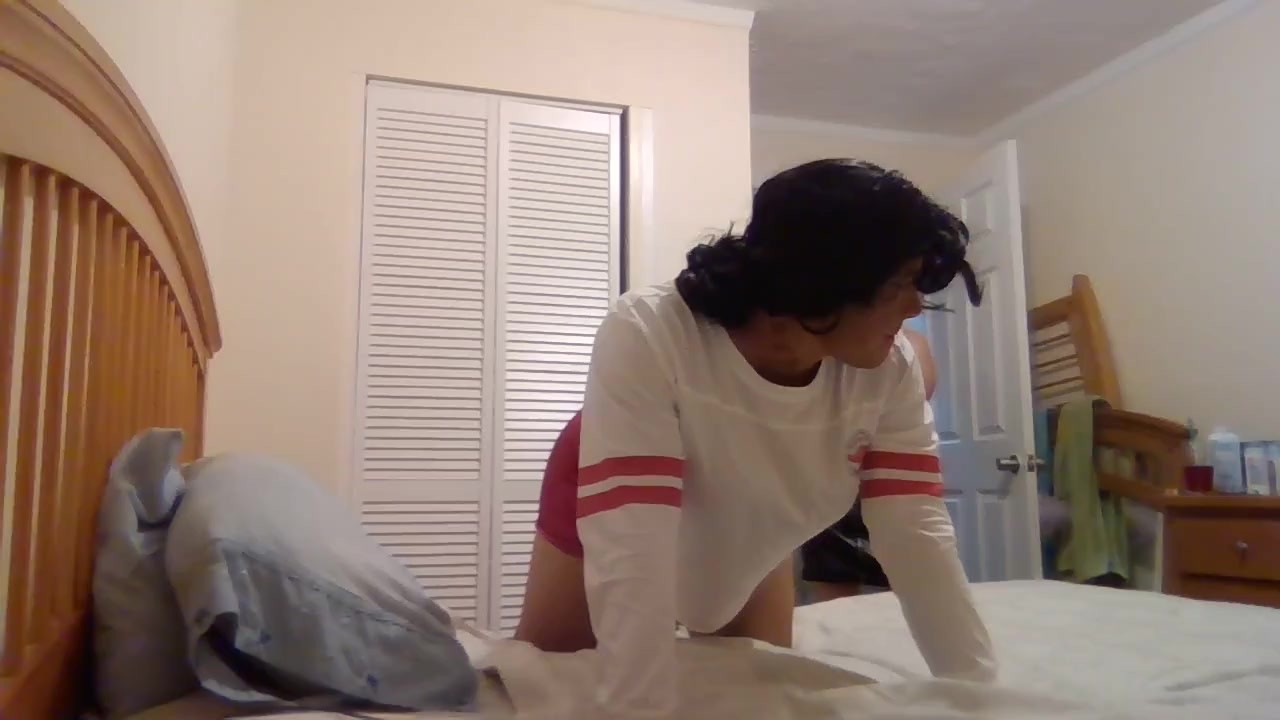 Two crossdressers posing, teasing, and playing with each other - RedTube