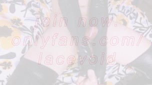 CD Super-slut Lace Void Talks Dirty and Fucks Her Latex Gloves (Full w/ Face: LaceVoid,com)