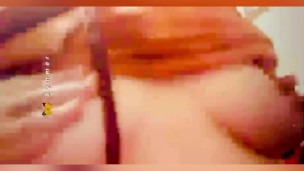 Sexy 19yo asian babe plays with big tits for daddy 