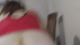 Hotwife milf Sunshyne dressed in red reverse rides on tattooed Texas' Sexy BWC with big pawg ass