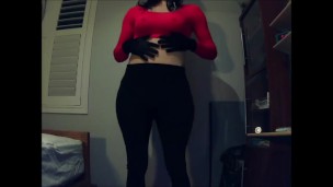 Jane Pt2! This female masked Jane shows you her busty tight body and her butt!