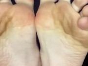 Dirty feet show and worship. Stinky soles licking 13/16