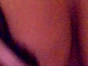 Closeup of my tits bouncing while I ride two cocks 14/16