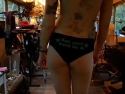 Hot petite tits and ass in body suit  11/16