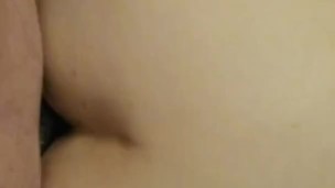 Fat ass wife takes thick cock doggy style in her creamy pussy