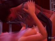 Two Hot Lesbians Do BDSM and Fuck Hard - Sexual Hot Animations 16/16